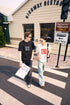 Contrast Color Logo Letter Cool Short Sleeve T-shirt